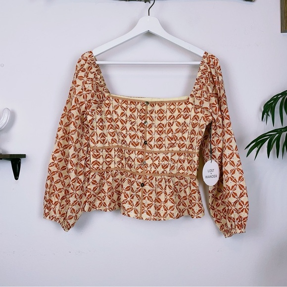 LOST+WANDER Set- Golden Dawn Top+Golden Dawn Midi Skirt - Picture 3 of 11